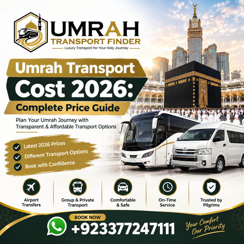 Umrah Transport Cost 2026 complete price guide for Makkah and Madinah
