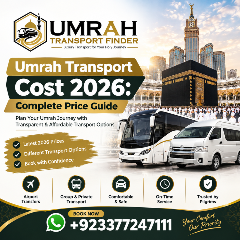 Umrah Transport Cost 2026 complete price guide for Makkah and Madinah
